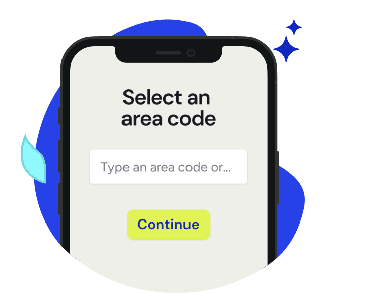 1. Pick an area code for your virtual landline